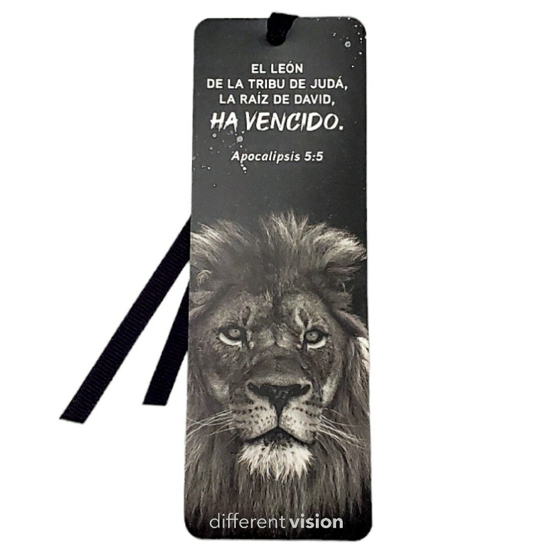 Marcador de libro con cinta - El león de la tribu de Judá (apocalipsis 5:5)