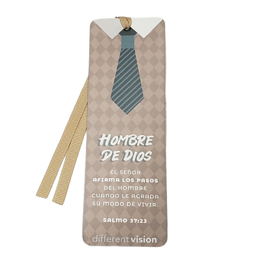 Marcador de libro con cinta - Hombre de Dios (Salmo 37:23)