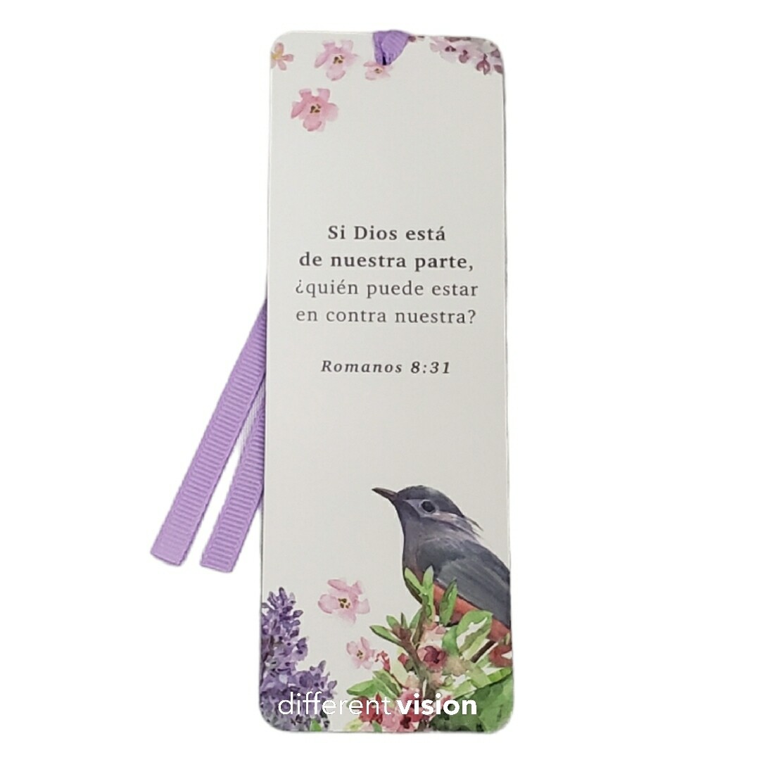 Marcador de libro con cinta - Si Dios está (Romanos 8:31)