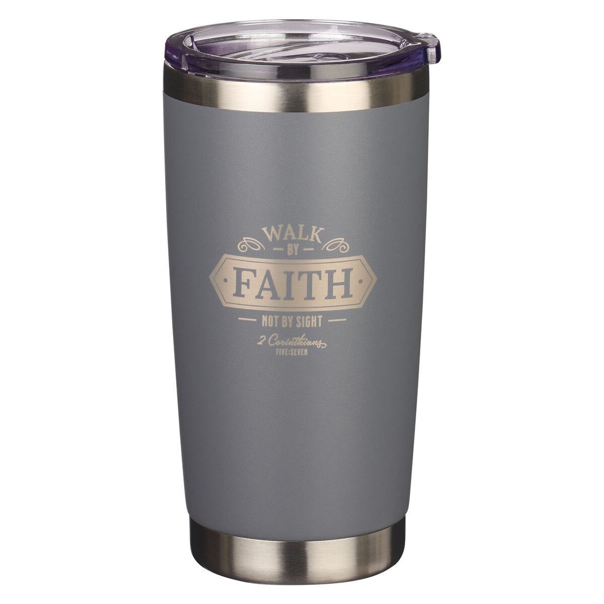 Vaso Stainless Steel Gris: Camina con Fe