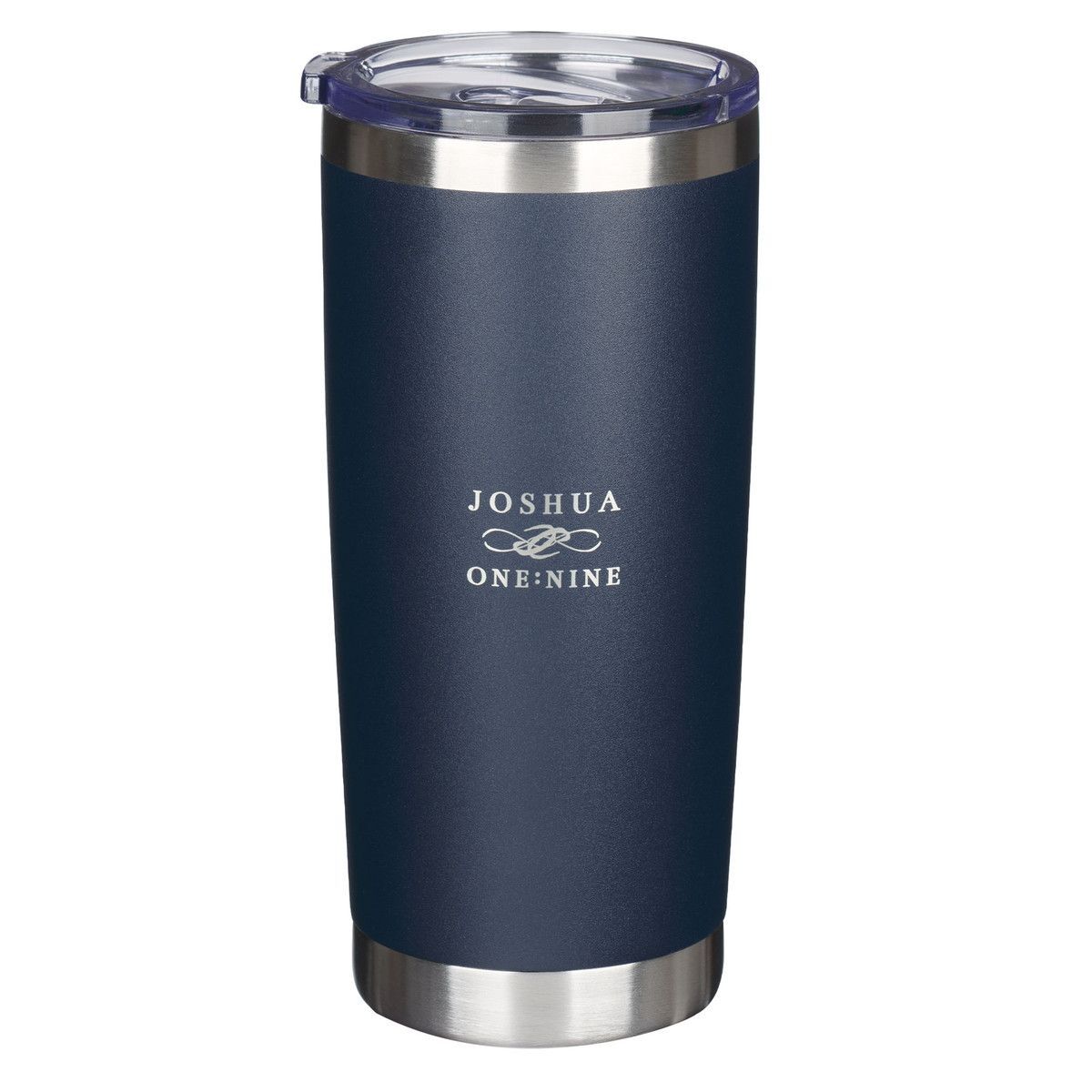 Vaso Stainless Steel azul navy: Se Fuerte y Valiente