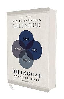 Biblia Paralela Bilingüe NVI, NIV, NBLA, NASB, Tapa dura (Free Shipping)