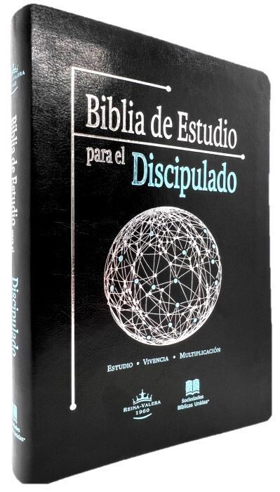 Biblia RVR60 de Estudio para el Discipulado, Imitación piel color negro (Free Shipping)
