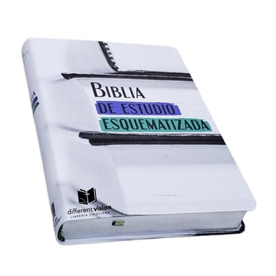 Biblia RVR60 de Estudio Esquematizada, Tapa blanda, Letra grande con índice (Free Shipping)