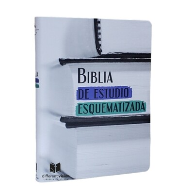 Biblia RVR60 de Estudio Esquematizada, Tapa blanda, Letra grande con índice (Free Shipping)