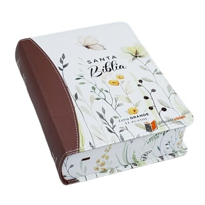 Santa Biblia RV60, piel sintética, primaveral marrón (Letra Grande) Tamaño compacto