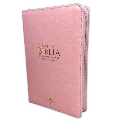 Biblia RVR1960 tamaño manual, Letra Grande con zipper (Free Shipping)