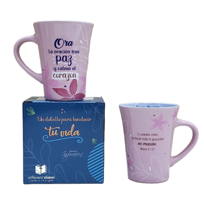 Taza Mensajes de Bendición - Orar Taza Mensajes de Bendición - Orar