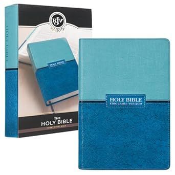 KJV Holy Bible, Giant Print Standard Blue navy Two-tone (Free Shipping)