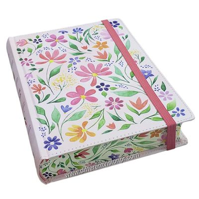 RVR 1960 Biblia de apuntes tamaño personal, floreada, tela impresa (Free Shipping)