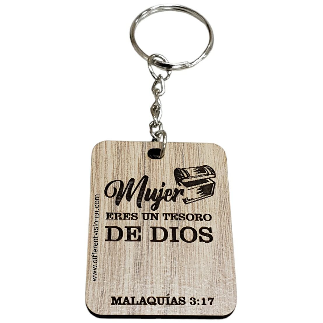 Llavero madera mujer (Malaquías 3:17)