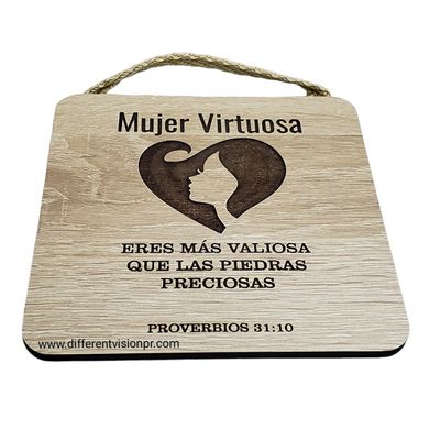Cuadro madera Mujer (Proverbios 31:10)