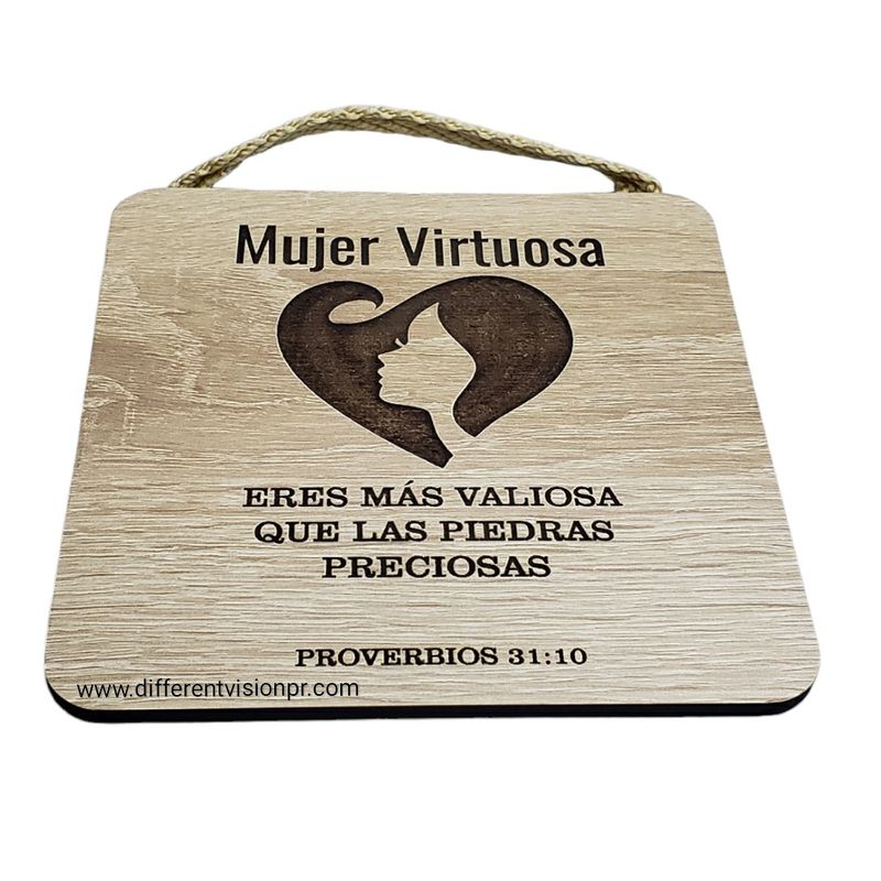 Cuadro madera Mujer (Proverbios 31:10)