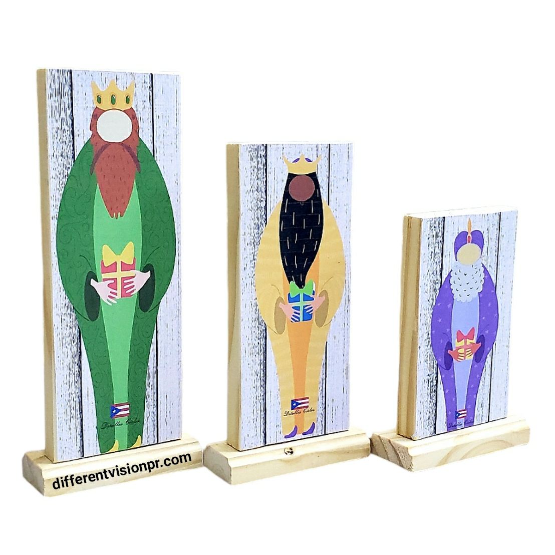 Artesanía P.R. placas de madera (Tres Reyes P.R)