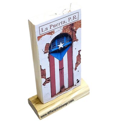 Artesanía P.R. placa de madera (La Puerta P.R)