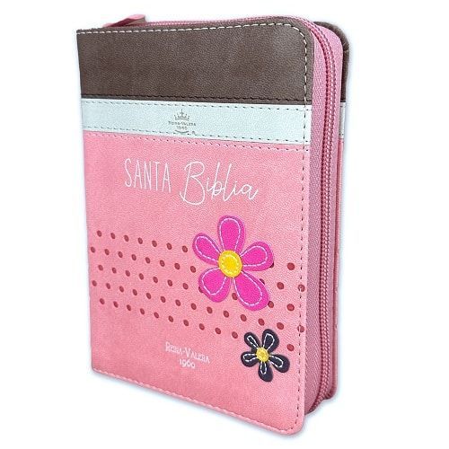 Biblia RV60 de Bolsillo con Cierre, Imit piel Rosa