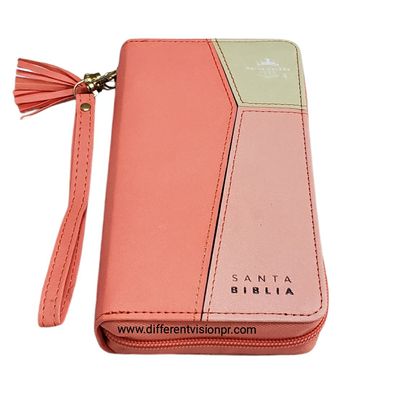 Biblia Chequera para Mujeres RV1960 con índice coral pequeña (Free Shipping)