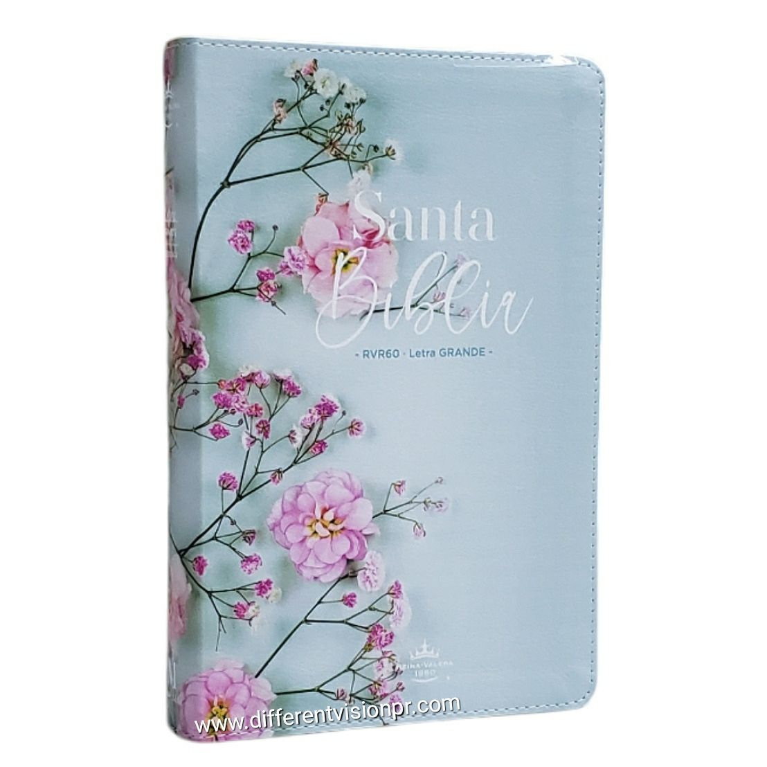Biblia RVR60 Letra Grande Tapa flexible turquesa floral (Free Shipping)