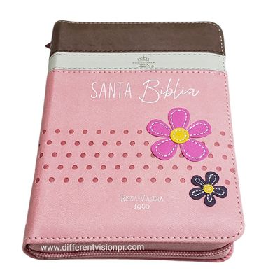 Biblia RV60 de Bolsillo con Cierre, Imit piel Rosa
