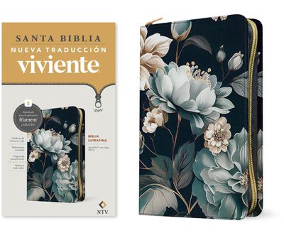 Biblia Ultrafina NTV de zíper, SentiPiel, Floral (Free Shipping)
