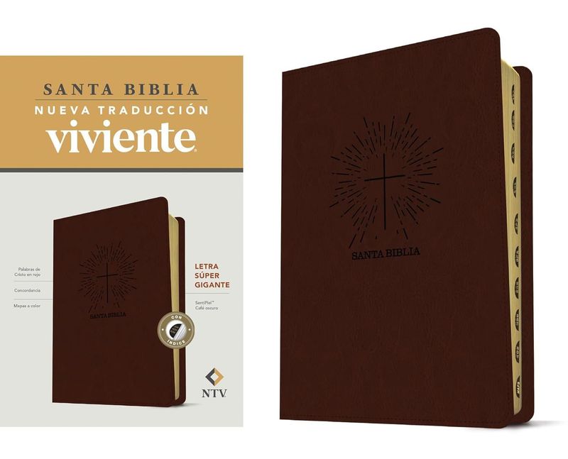 Biblia NTV, letra súper gigante SentiPiel, Café , Índice (Free Shipping) Biblia NTV, letra súper gigante SentiPiel, Café , Índice (Free Shipping)