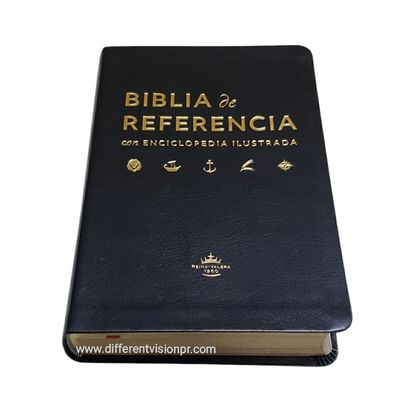 Biblia de Referencia con enciclopedia ilustrada (Simipiel negro) (Free Shipping)