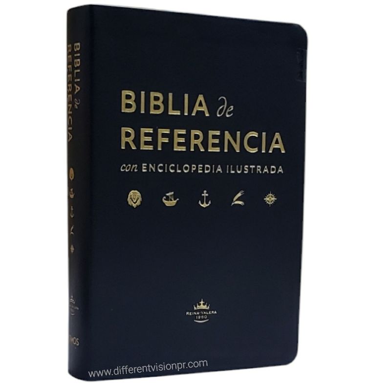 Biblia de Referencia con enciclopedia ilustrada (Simipiel negro) (Free Shipping)
