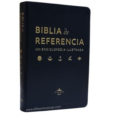 Biblia de Referencia con enciclopedia ilustrada (Simipiel negro) (Free Shipping)