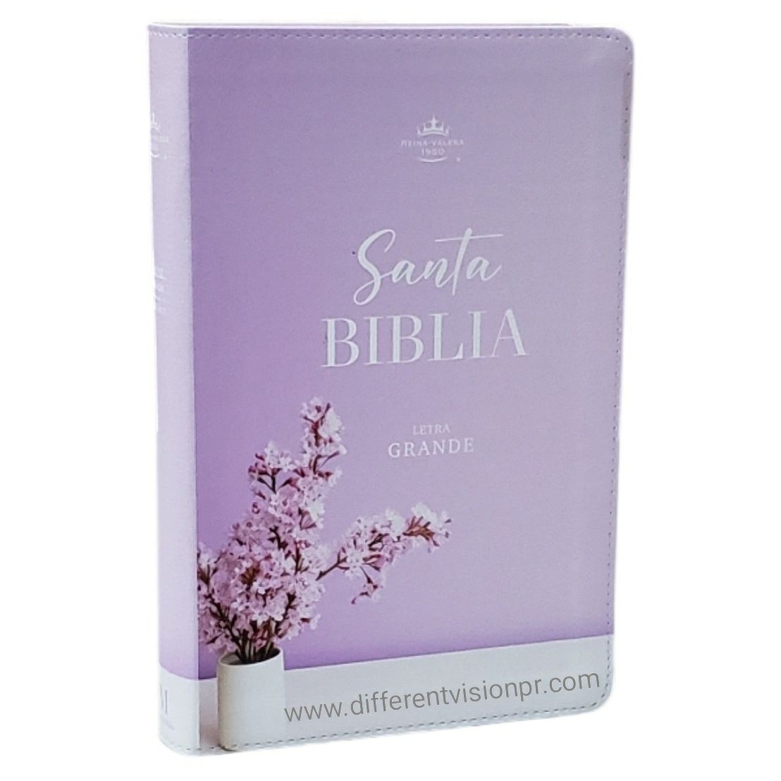 Biblia RV60 Letra Grande imit piel flor rosa  con índice (Free Shipping)