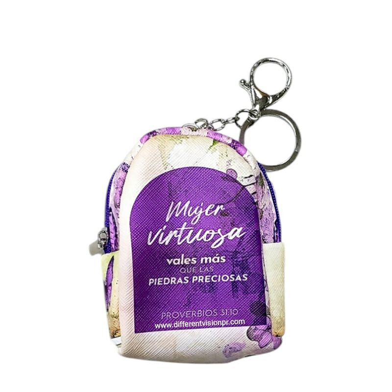 Llavero Mochila/monedero. (Mujer Virtuosa) Llavero Mochila/monedero. (Mujer Virtuosa)