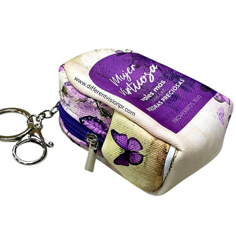 Llavero Mochila/monedero. (Mujer Virtuosa)