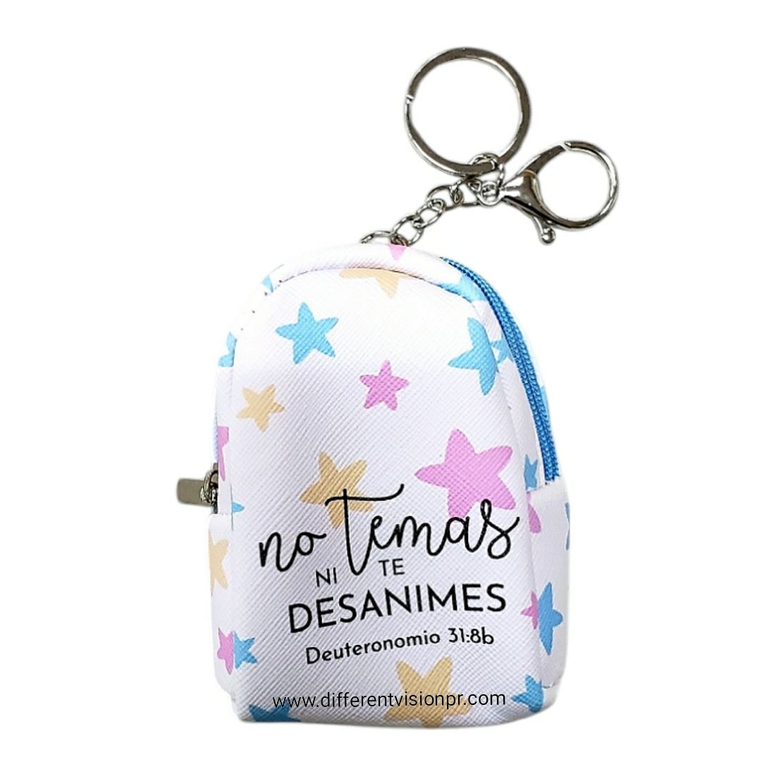 Llavero Mochila/monedero. (No temas ni te desanimes)