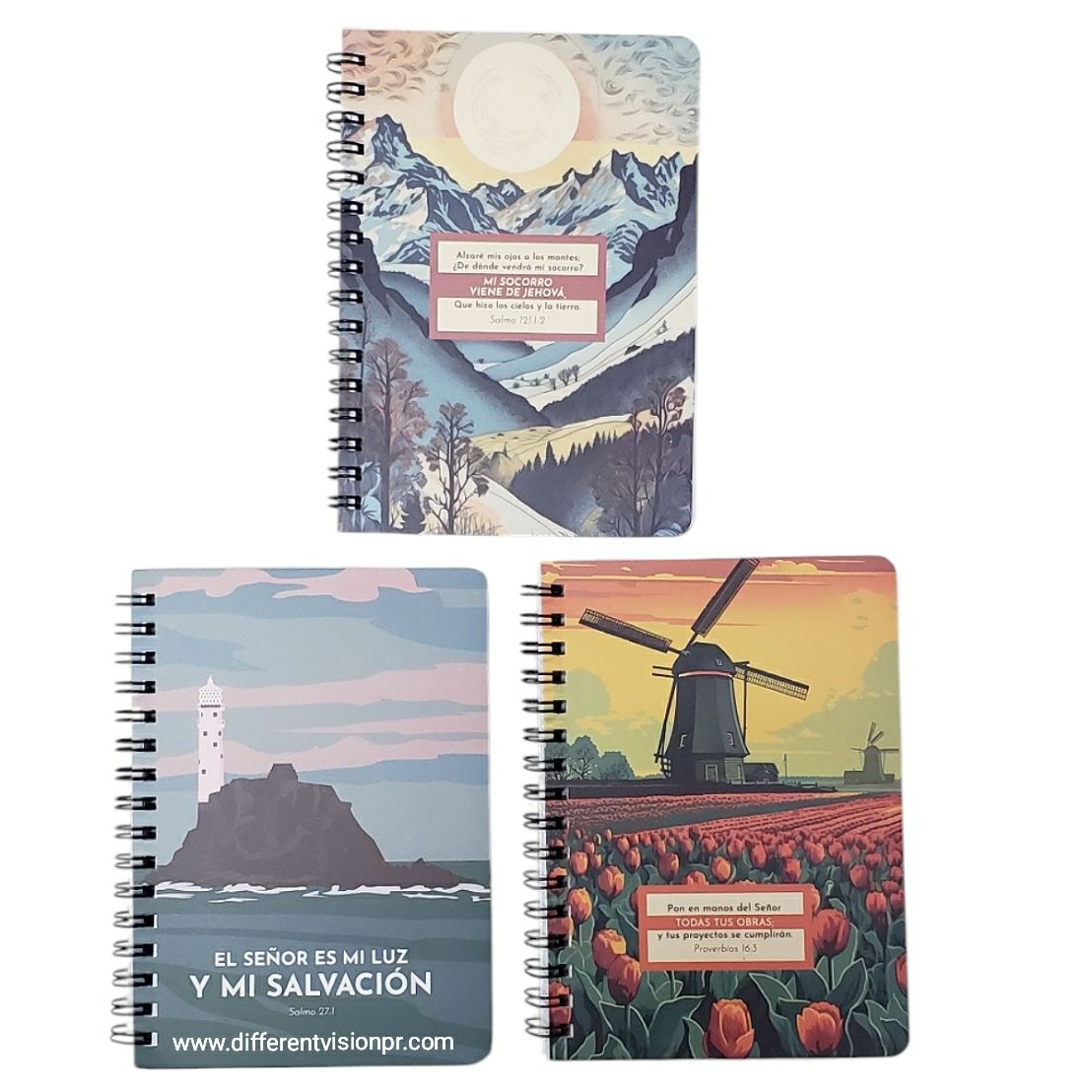 Pack de 3 Libretas Espiral de Bendición (Paisajes vintage)