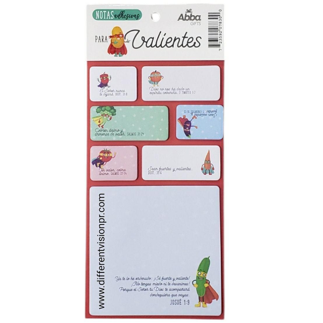 Pack sticky notes. (Valientes)