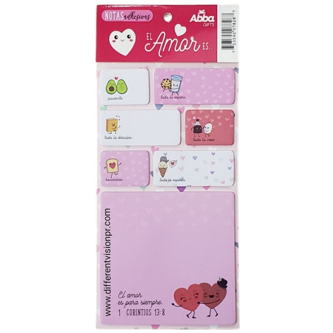 Pack sticky notes. (Amor)
