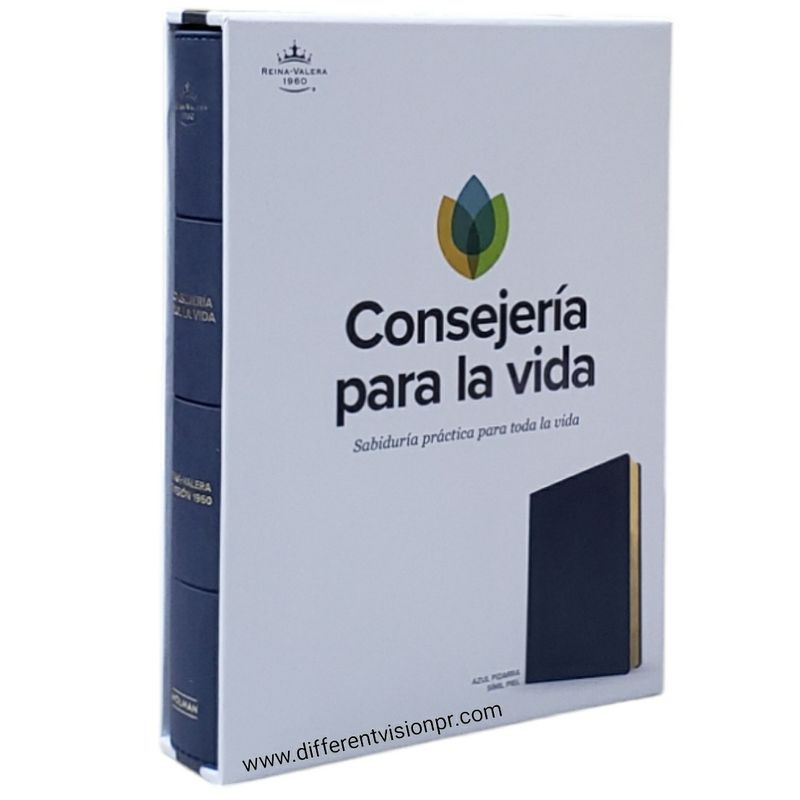 Biblia RV60 Consejería para la vida, azul pizarra, símil piel (Free Shipping)