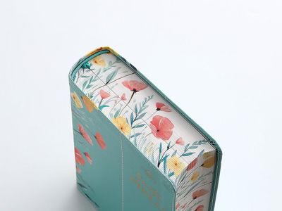 Biblia RV60 Tamaño manual Letra Grande, Imit piel Turquesa Floral (Free Shipping)