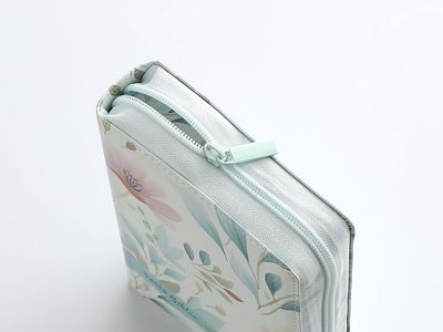 Biblia RV60 con índice, Tamaño manual con zipper Letra Grande, Imit piel  (Free Shipping)