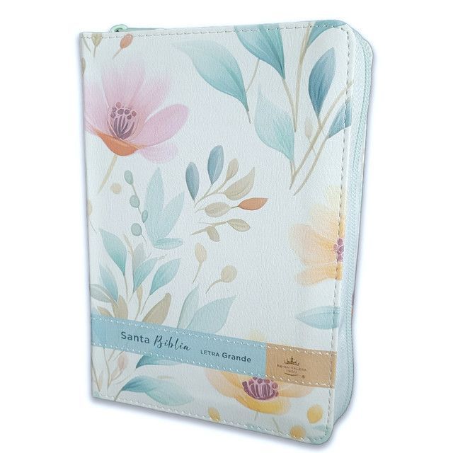 Biblia RV60 con índice, Tamaño manual con zipper Letra Grande, Imit piel  (Free Shipping)