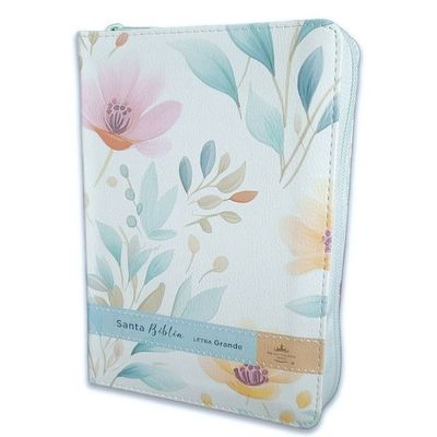 Biblia RV60 con índice, Tamaño manual con zipper Letra Grande, Imit piel  (Free Shipping)