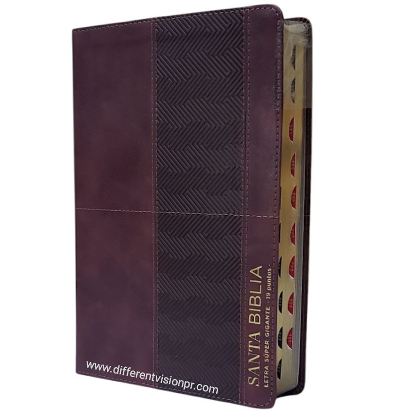 Biblia RV60 con índice, Letra Súper Gigante 19 puntos Imit piel café (Free Shipping)