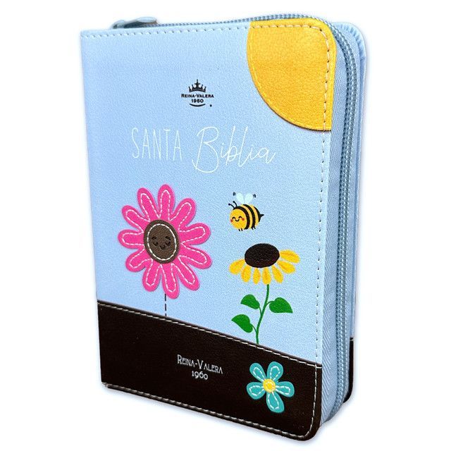 Biblia RV60 de Bolsillo con Cierre, Imit piel Azul y Café Abeja (Free Shipping)