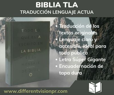 Biblia Traducción Lenguaje Actual (TLA) Tapa Dura, Letra Súper Gigante (Free Shipping)