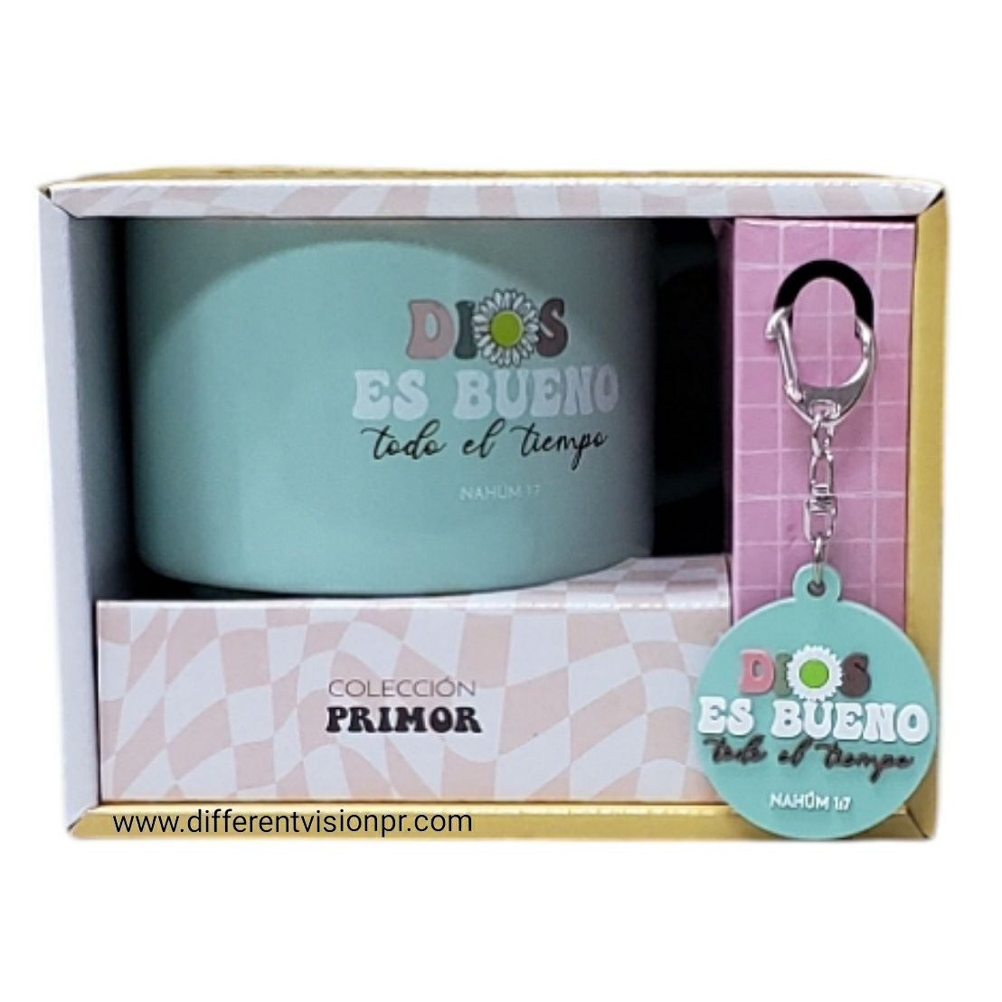 Pack Taza 12 OZ + llavero/Colección Primor - Dios es bueno