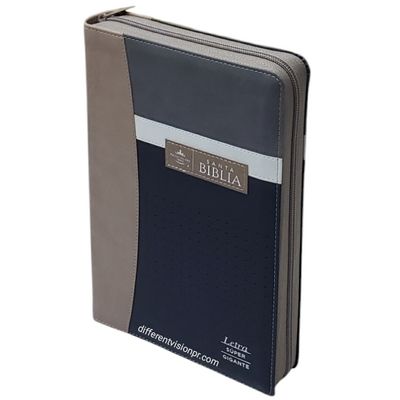 Biblia RV60 con Cierre y Índice/Tamaño Grande/Letra Súper Gigante 19 puntos/ Imit Piel Café y Negro (Free Shipping)