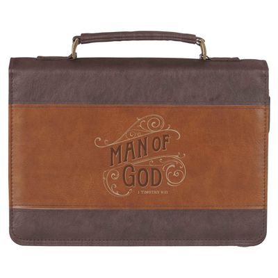 Cover (Medium) Man of God (Hombre de Dios) Timoteo 6:11 Imit piel marrón Cover (Medium) Man of God (Hombre de Dios) Timoteo 6:11 Imit piel marrón