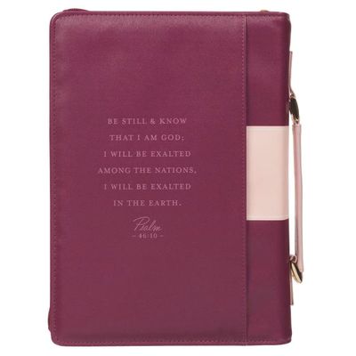 Cover (Large) Be Still & Know ( Estad quietos y sabed) Salmos 46:10 Imit piel Floral