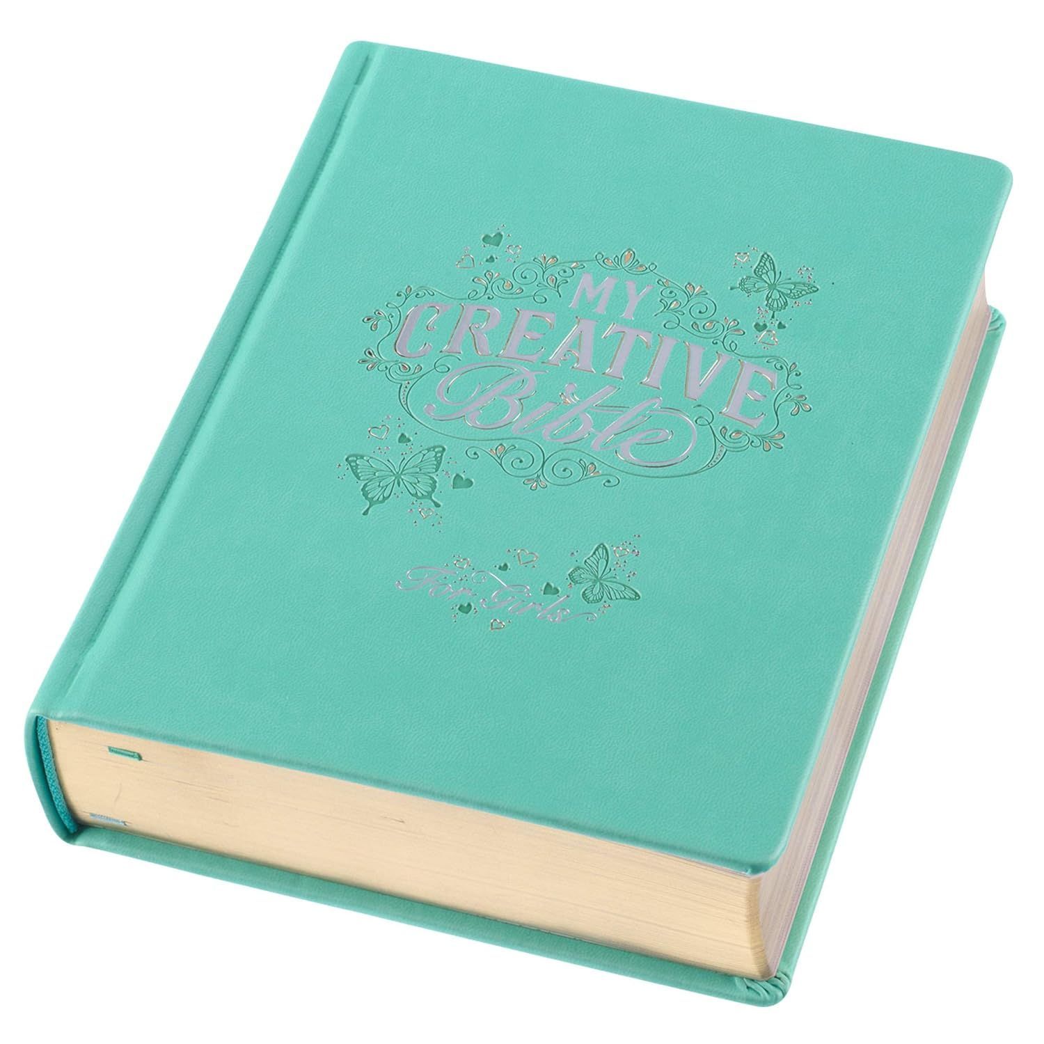 ESV Holy Bible, My Creative Bible For Girls, Faux Leather Hardcover w/Ribbon Marker, Illustrated Coloring, Journaling and Devotional Bible Teal (ESV Creative Editions Girls)