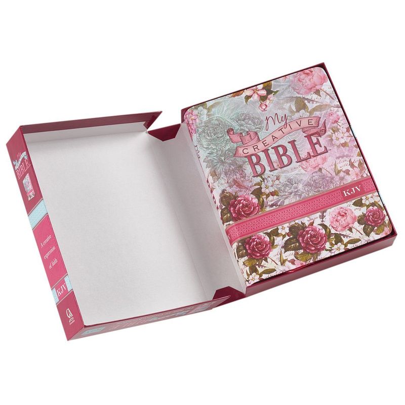 KJV Holy Bible, My Creative Bible, Faux Leather Flexcover - Ribbon Marker, King James Version, Pink Floral (KJV Creative Editions)