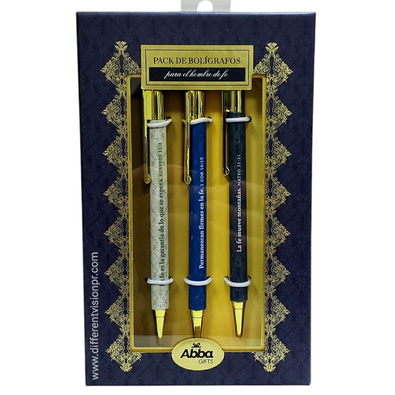 Pack de Bolígrafos para el hombre de fe Pack de Bolígrafos para el hombre de fe